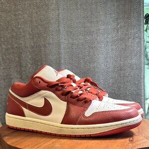 Used Nike Red and White Sneakers Classic Design